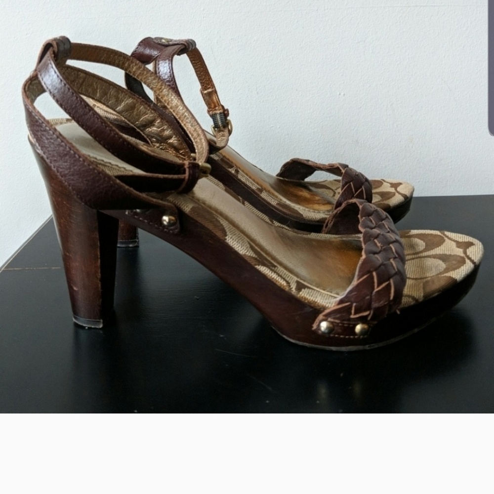 Coach pre-owned women's High Heels shoes with ankl